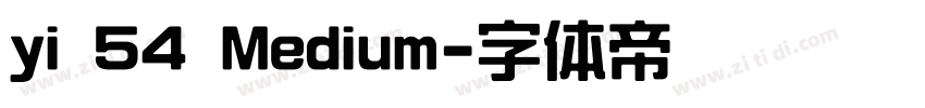 yi 54 Medium字体转换